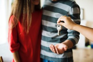 couple holding keys