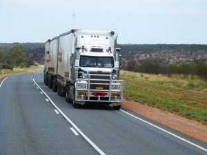 -a truck on the road