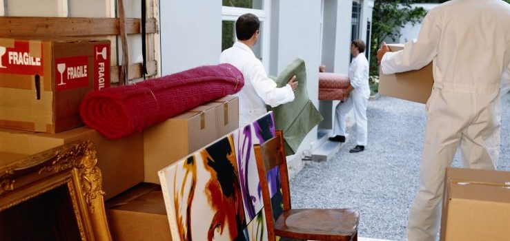 Newark movers at work, unloading a truck