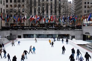 Popular ice rink during Christmas in NYC