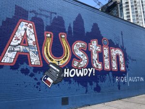 Grafitti that says Austin.