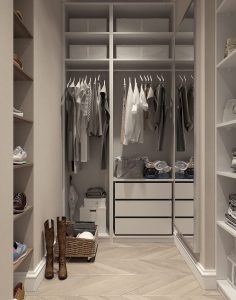 A walk-in closet - Benefits of life in the suburbs outside NYC