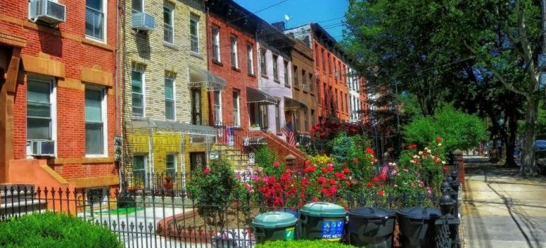 Brownstone buildings