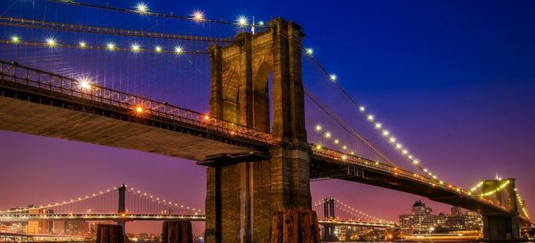 The Brooklyn Bridge.