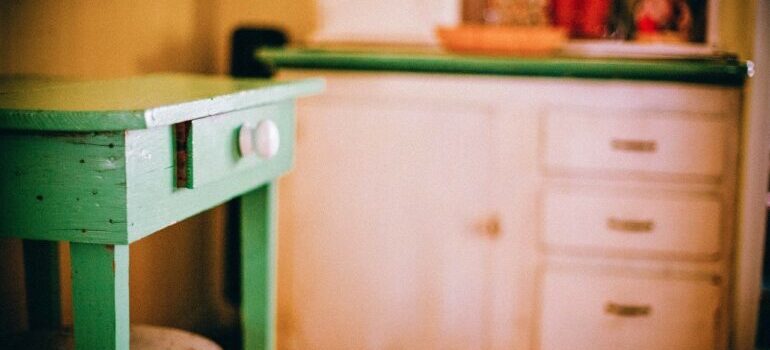 a small kitchen drawer